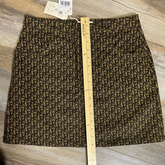 ⚪️ NWT MANGO logo print mini skirt Medium - Picture 6 of 8